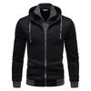 Men's Hoodie, Fashionable and Versatile, Casual, Two Piece Slim Fit, Contrasting Color Hooded Cardigan Hoodie