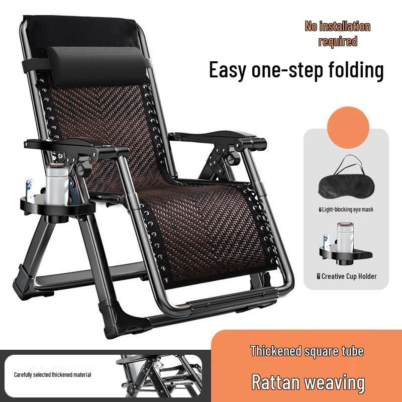 Reclining Office & Nap Chair: Adjustable Backrest for Home, Beach, and Relaxation