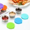 1/2 шт. многоразовая нержавеющая стальная чашка для соуса с силиконовыми крышками контейнер для приправ салатная заправка для пикника хранение еды ланч-бокс