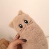 Pencil Case Cartoon Cat Shape Plush Pen Bag Large Capacity Lovely Plush Animal Pencil Organizer Case School Stationery Storage