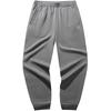 Mid-Rise Fleece-Lined Tapered Sports Pants Men Bottoms Dark-Brown Gray 952547308-5