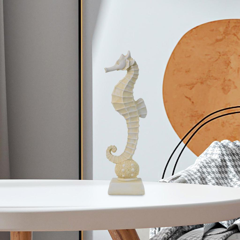 Seahorse Statue Resin Figurine Collectible, Home Decor Creative Delicate Sculpture Tabletop Ornament