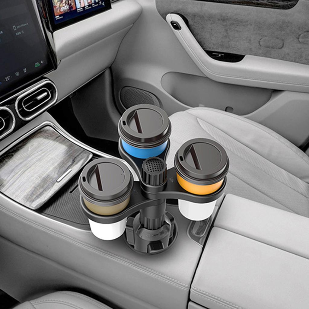 3 In 1 Car Cup Mount Holder 360 Degree Rotating Expander Adapter Insert Cup Holder Adjustable Beverage Support Holder