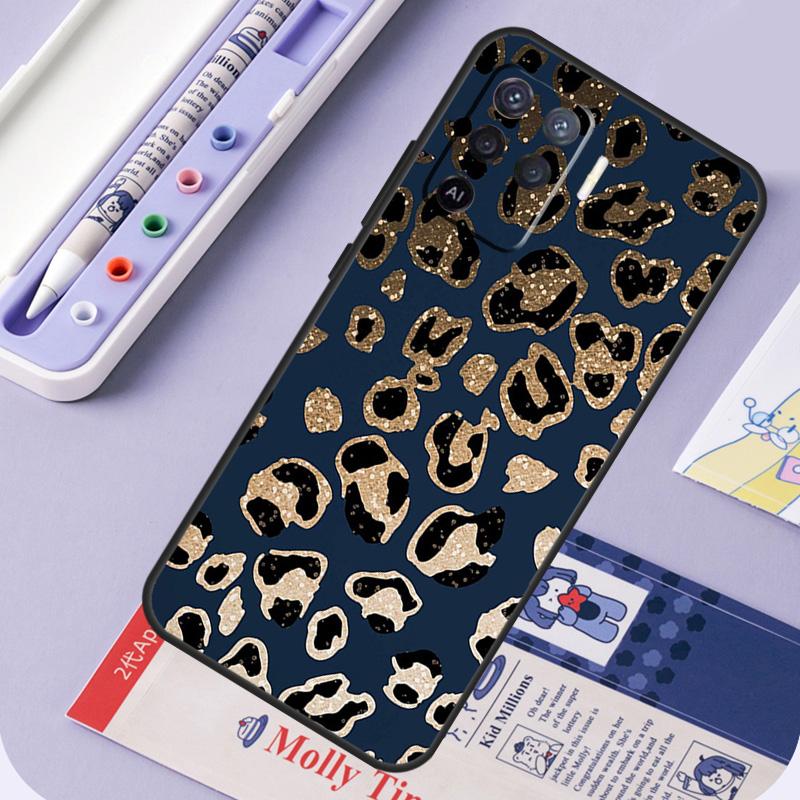 Leopard Print Black Cheetah Pattern For Oppo A60 A80 A40 A94 A74 A54 A15 A18 A38 A58 A78 A98 A16 A76 A96 A57 A17 A77 A5 Pro Case