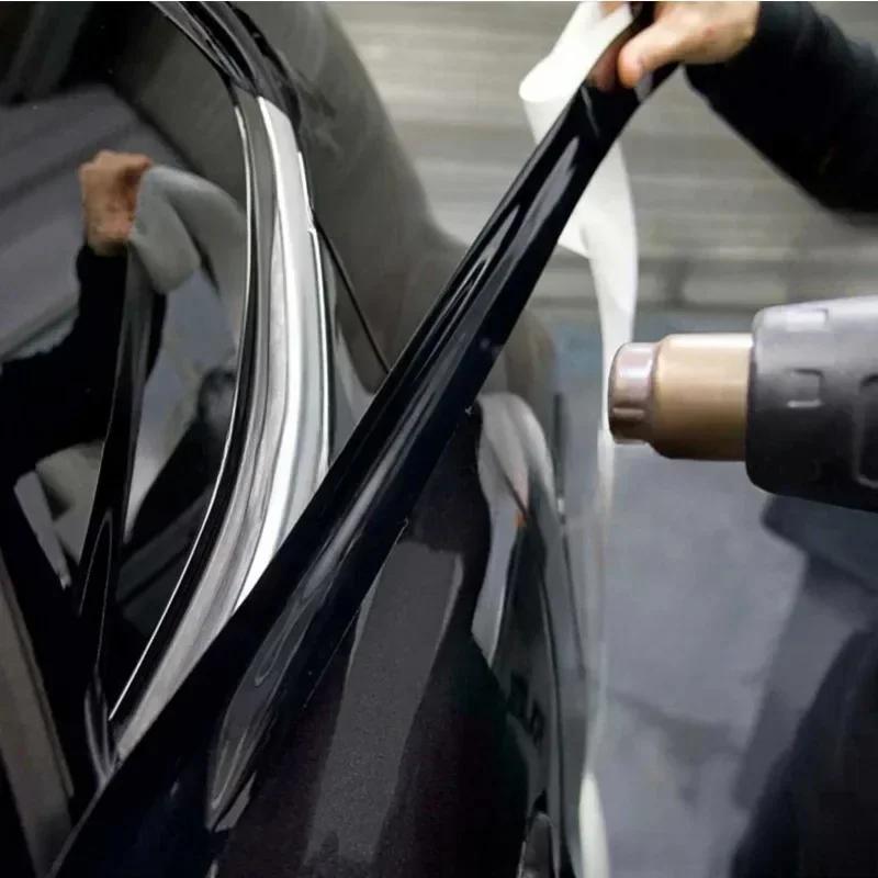 3/5/7/10 см наклейка глянцевая черная виниловая пленка с сумкой для автомобиля отделка окон двери протектор автомобиля аксессуары инструменты