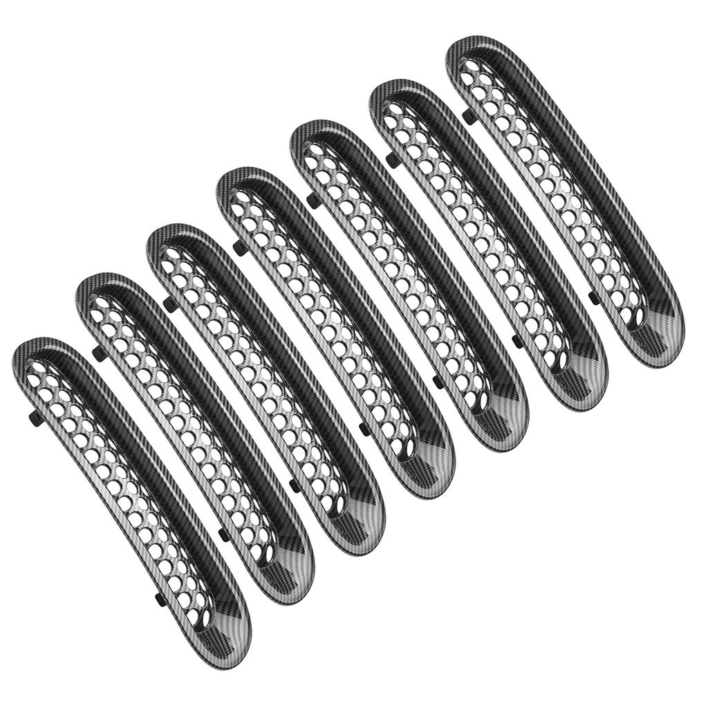 Вставка в переднюю решетку, сетчатая накладка на гоночную решетку с пряжкой для Jeep Wrangler JK 2007-2017, автомобильные аксессуары, АБС-пластик, карбон