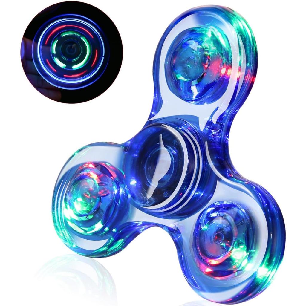 LED Fidget Spinners, Light Up Sensory Fidgets Toys, Glow In The Dark Toy, ADHD Anxiety Stress Relief Toys, Easter School Classroom Exchange Gifts