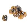 10x Six Sided D6 Dice Dotted For Props Purple Blue