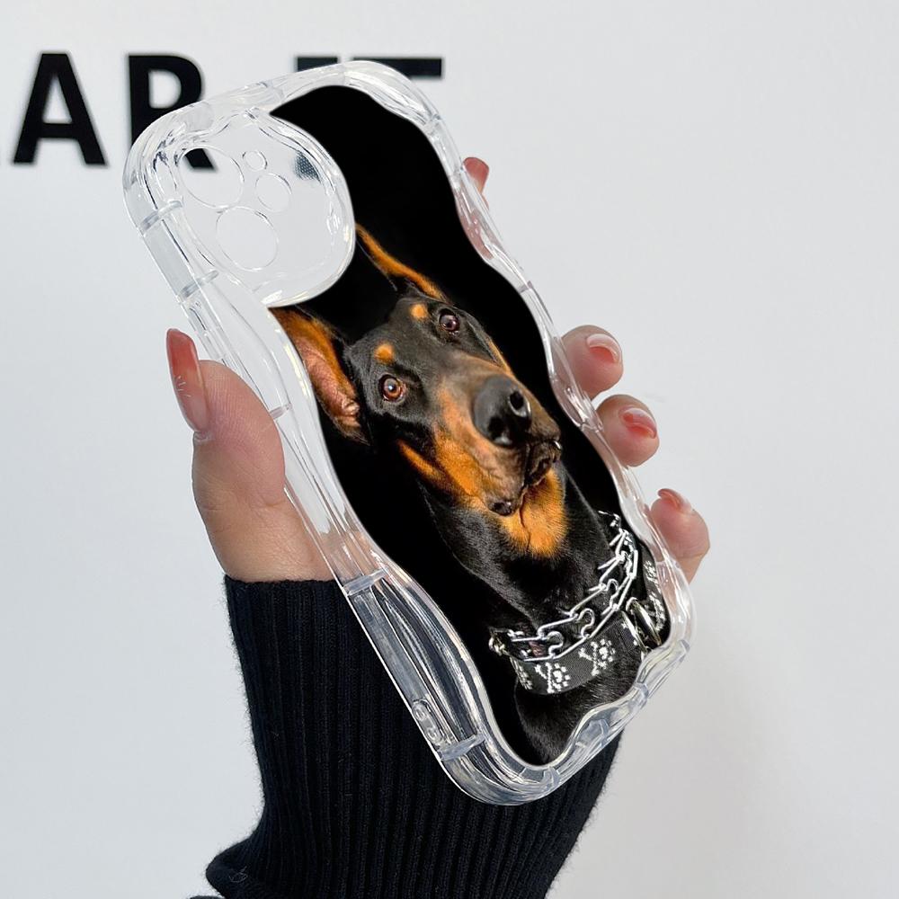 LZ14 Dog Doberman Animal Art Прозрачные мягкие волнистые чехлы для телефонов для Xiaomi 11 Lite Redmi Note13 12 8 Pro 9 12C A3 Infinix Smart 8 Tecno Защитная задняя крышка