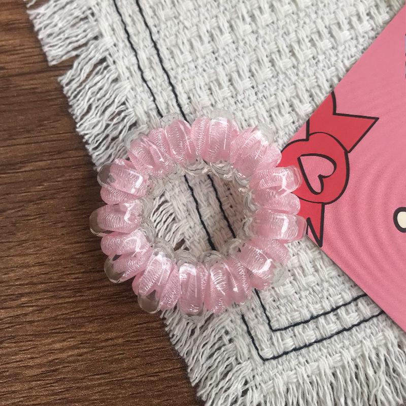 2024 Изысканная яркая эластичная резинка для волос в виде телефонного шнура для свежих девичьих причесок