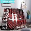 Custom Name Blanket Rockets Team Art Blanket Bedding Blanket for Travel, Camping, Living Rooms, Offices, Sofas, Fan Christmas Gift