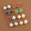 High-Grade Four-Leaf Clover Positive And Negative Dual-Use Earrings High-Level Sense Of Fashion Ear Buckle Niche Design Women's Earrings