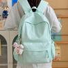 Schoolbag new ins wind small fresh white bag leisure campus primary school students light simple large capacity backpack