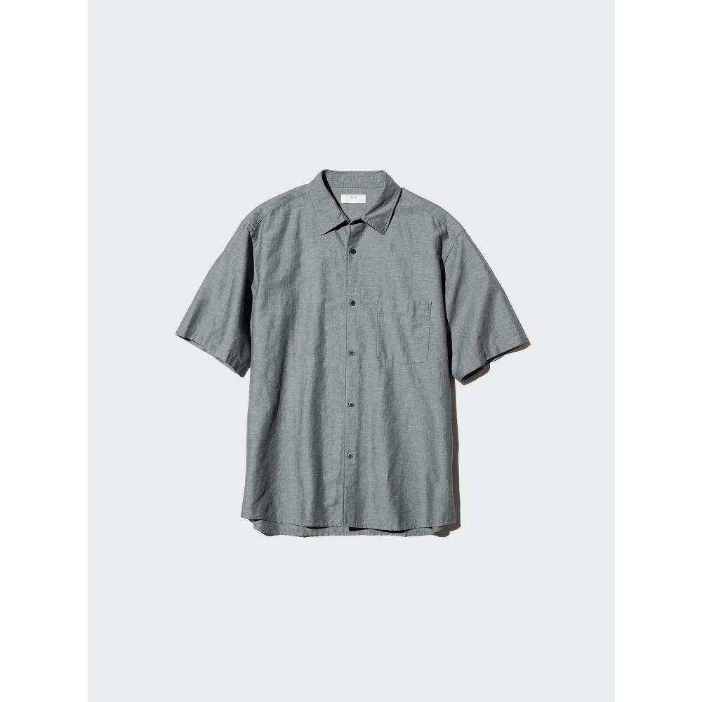 Uniqlo Японская хлопково-льняная рубашка