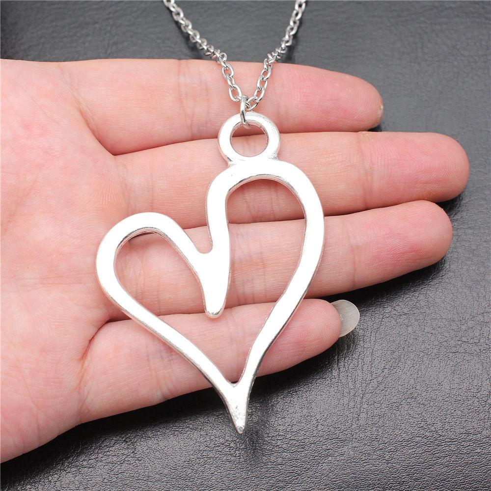 Любовь Сердце Мир 45 см или 70 см Длинная Цепочка Ожерелье Женские Украшения Юбилей Новые Находки и Компоненты