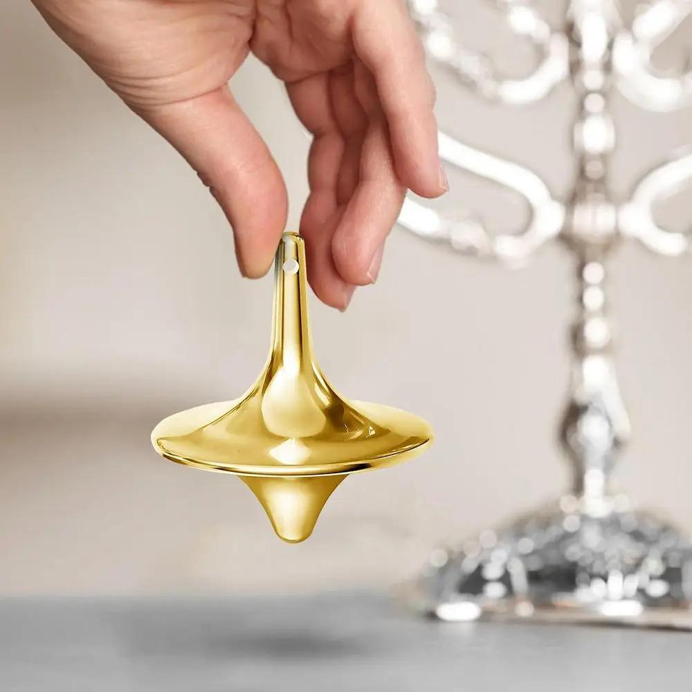 Movie Totem Metal Gyro Silvery Hand Spinning Top Fingertips Small Cyclone Gyroscope Anti Stress Fidget Toys For Adult Gifts