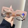 Vintage Oversized Square Reading Glasses Women Myopia Customize Prescription Optical Lens Anti Blue Light Photochromic Frame