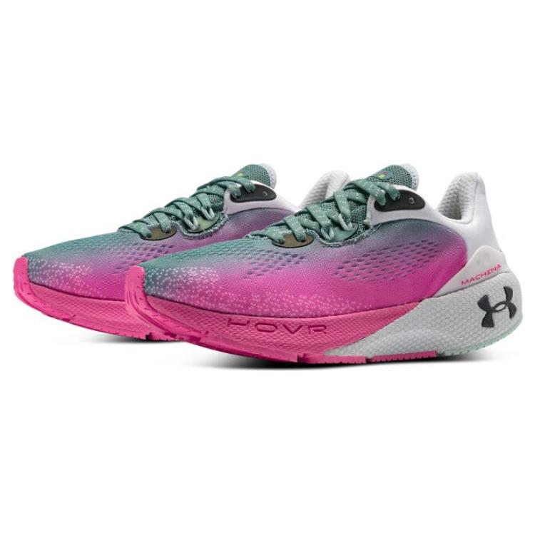 Under Armour HOVR Machina 3 Abrasion Resistant, Breathable, Lightweight Low top Running Shoes Women's Pink White 3025664-100