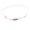 [R0173] - 'Boho' Pale Pink Gold Steel Bracelet (feather) - 10x5 Mm