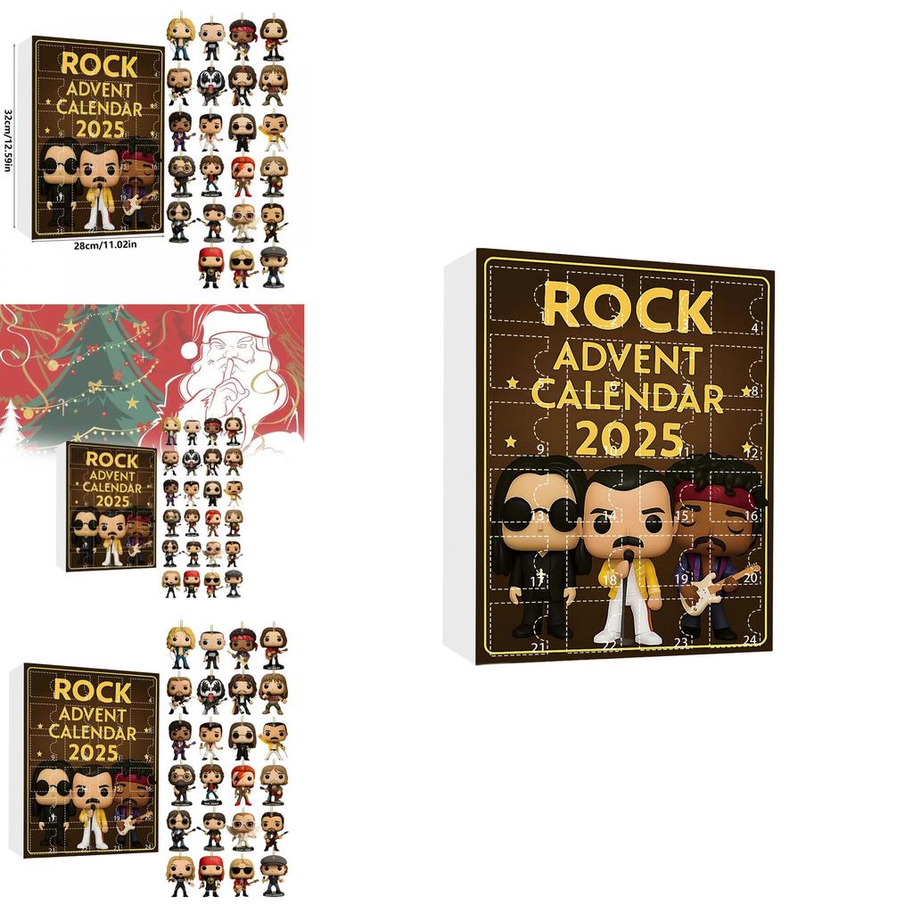 Уникальная рождественская петлевая коробка с акриловыми персонажами рок-группы для сезонного декора и подарков