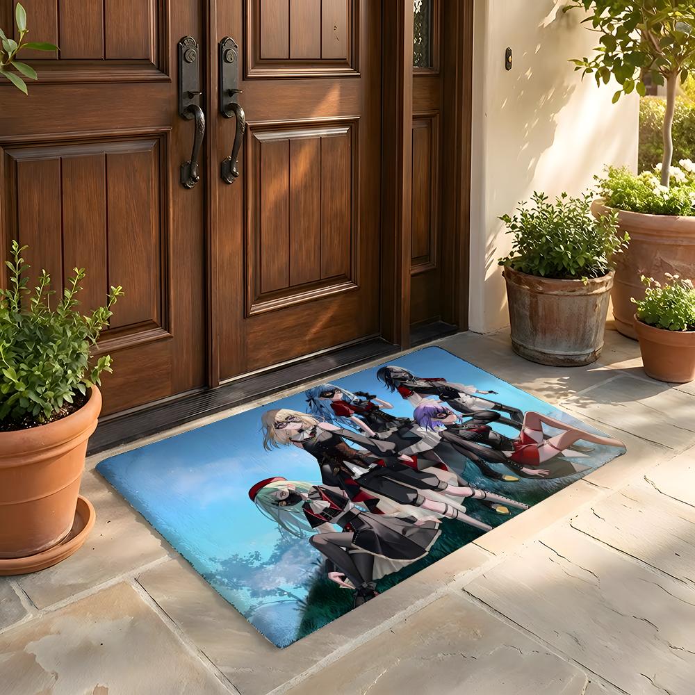 Floor Mat Soft Flannel Rug Non Slip Absorbent Mat for Bathroom Bedroom Home Decor B BanG Dream Ave Mujica