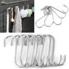 5/10/20pcs Bathroom Holder Stainless Steel Clasps Hooks Hanger S Shaped Hook Storage Rack