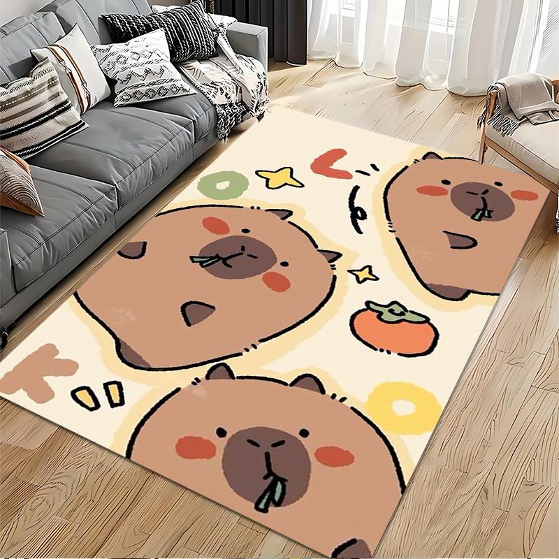 Cute Cartoon Animal Rug Suitable for use as an anti-slip game mat for living room and bedroom sofas