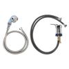 Middle Blue Shampoo Faucet Sprayer Accessory 47.2in Electroplated Hoses 31.5in Shampoo Sprayer
