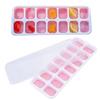 1Pc Ice Cube Mold Easy To Demold Milk Tea DIY Spill-resistant Homemade Ice Cream With Lid Silicone Molds 14 Grids