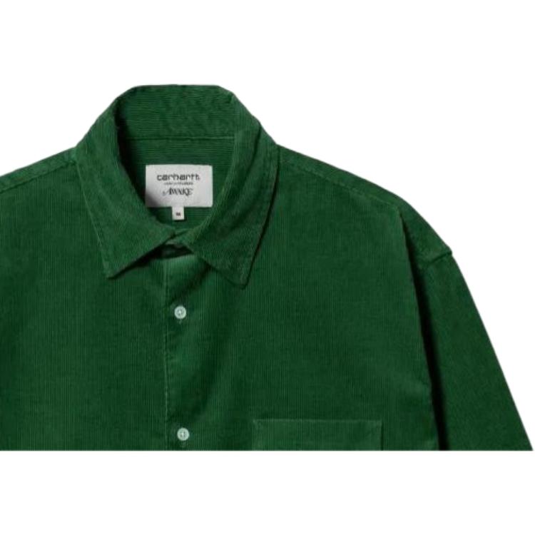 Carhartt WIP X Сотрудничество Awake NY Весна/Лето 2023 Карманный Нашивка с Логотипом Рубашка-накидка Унисекс Рубашки Зеленый I031715-1CF-02