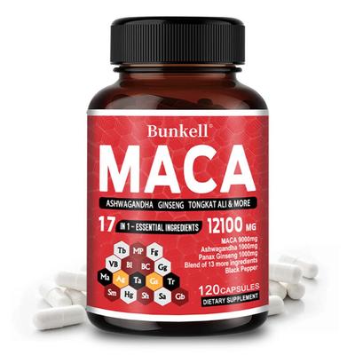 Мака, черный перец, корень женьшеня 12100 мг 120 капсул