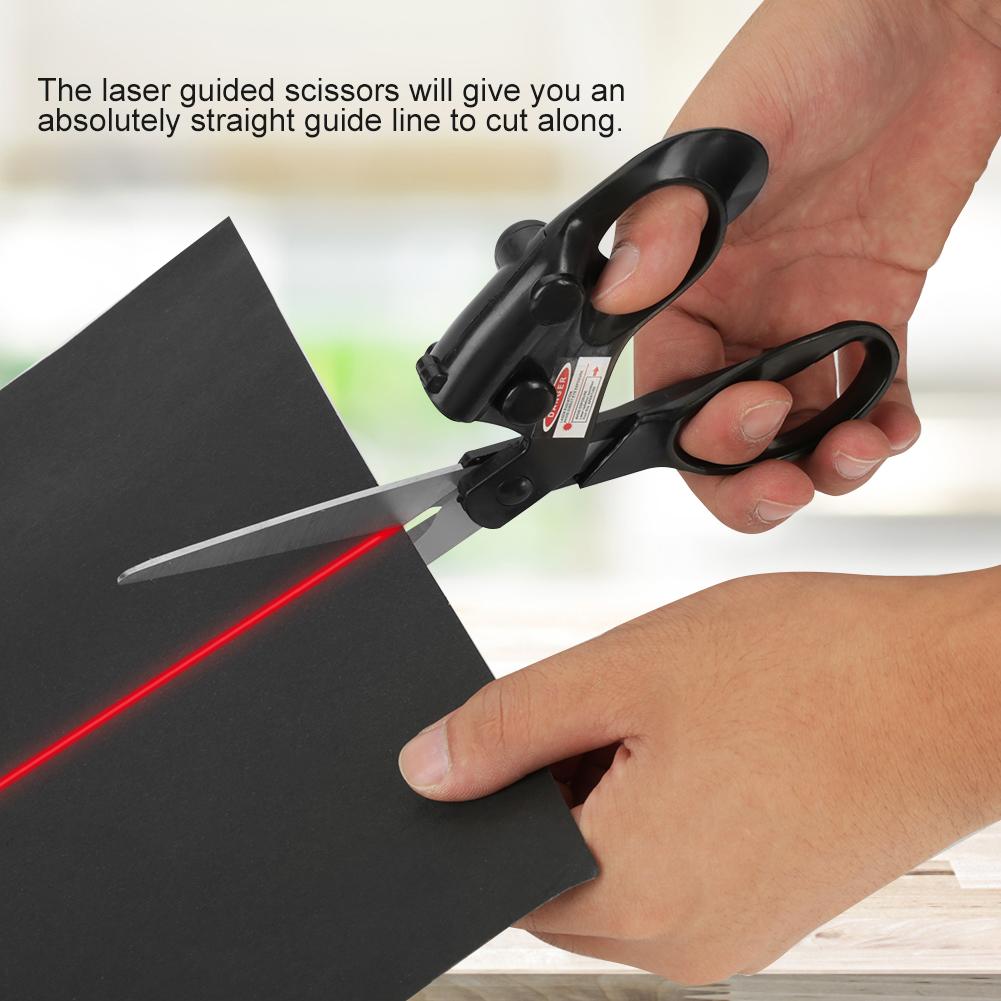 Professional Laser Guided Sewing Cut Straight Fast Fabric Paper Crafts Scissor