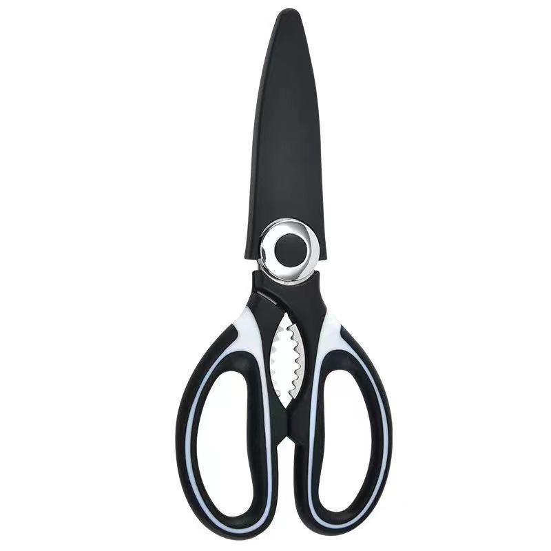 Многофункциональные кухонные ножницы: Нож для куриных костей из нержавеющей стали, бытовые ножницы для мяса, скребок для снятия чешуи с рыбы, открывалка для бутылок.