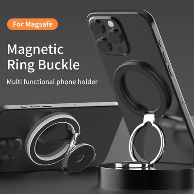 Двусторонний магнитный держатель для телефона MagSafe, магнитное кольцо-держатель для телефона, подставка, магнитный держатель для iPhone 16 15 14 13, Android, для спортзала, автомобиля
