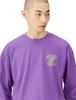 IMPROMES Casual SIDEWAYSTANCE Leaf Long Sleeve T-Shirt, Men's, Purple