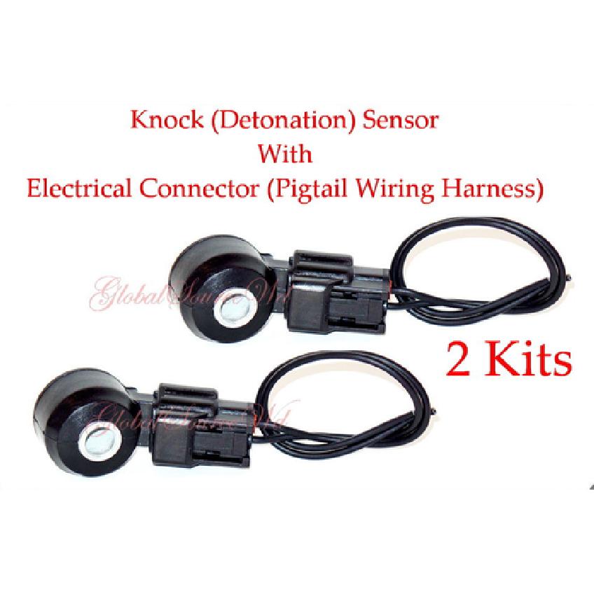 Set 2 Pcs Knock Sensor W/Electrical Connector Fits:Infiniti FX45 M45 Q45 V8 4.5L