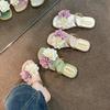 Fashion Chic Flower - Decor Double - Strap Slides | Romantic & Sweet, Perfect for Summer Daily & Vacation Looks