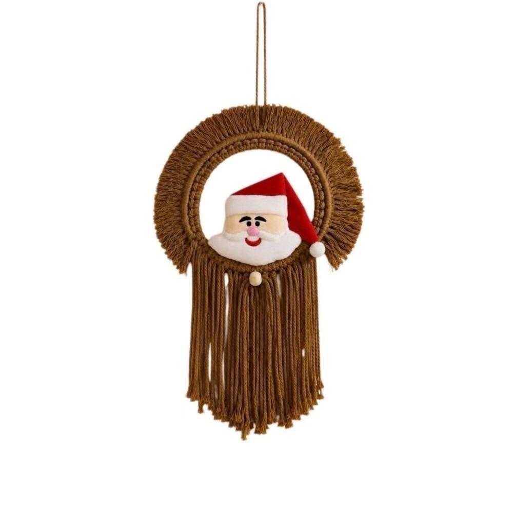 Round Shape Santa Claus Wall Hanging 20x30cm Santa Christmas Decoration Kids Room Decoration