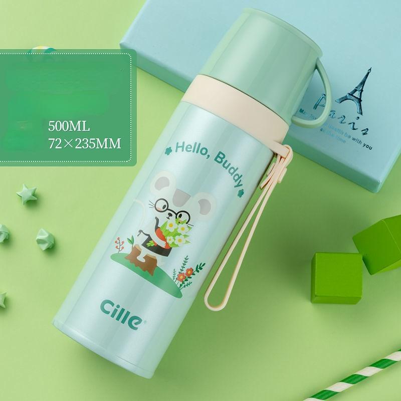 Термос чашка большой емкости 500 мл, вакуумные фляги, портативная термокружка из нержавеющей стали, бутылка для воды, дорожная кружка для чая, офисная термокружка