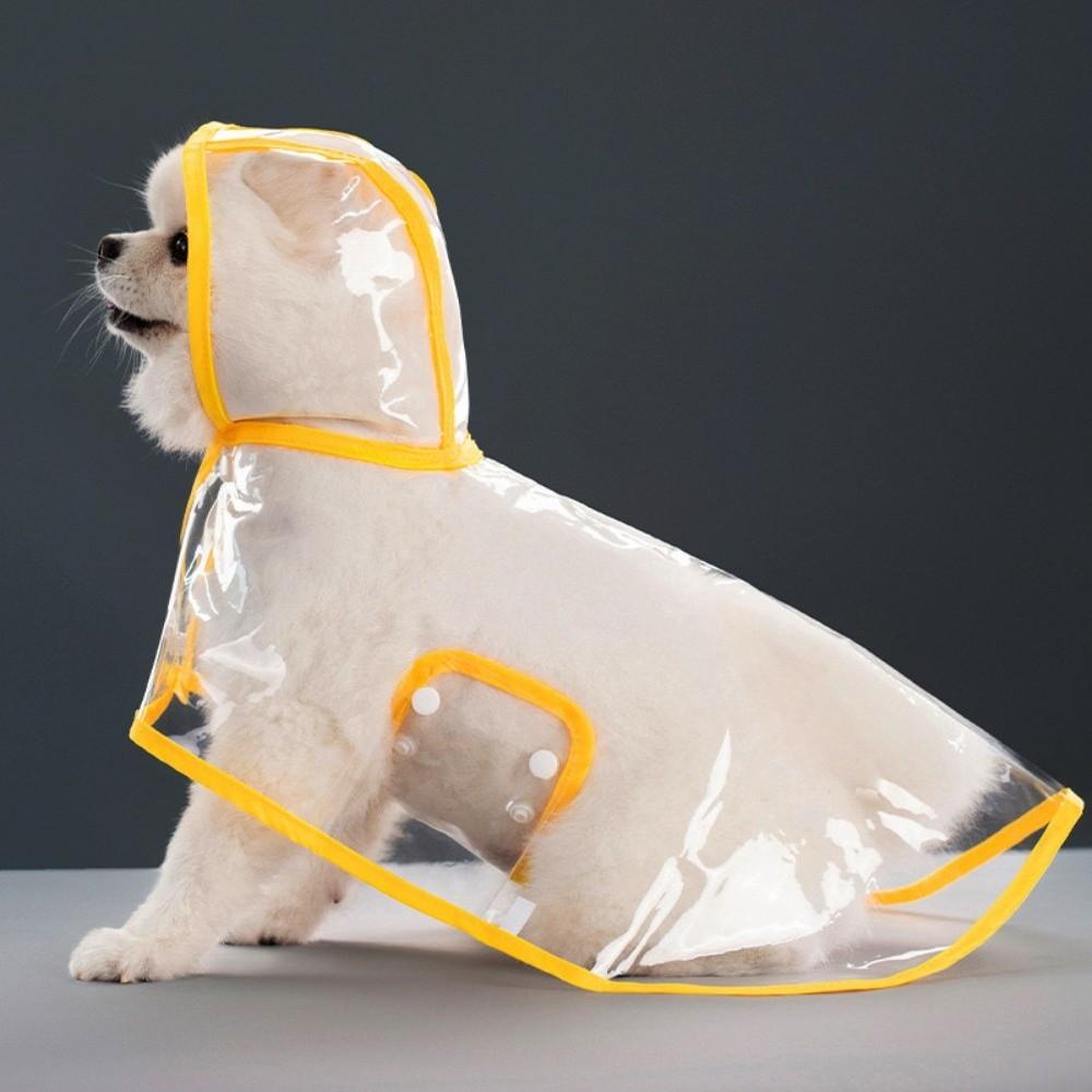 Transparent Dog Hooded Raincoat Waterproof Pet Clear Clothes Pet Rain Jacket Golden Retriever