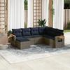 VidaXL Garden Lounge Set with Cushions 7 Pcs, Patio Sofas, Furniture Set, Outdoor Terrace Furniture, Grey 3227048