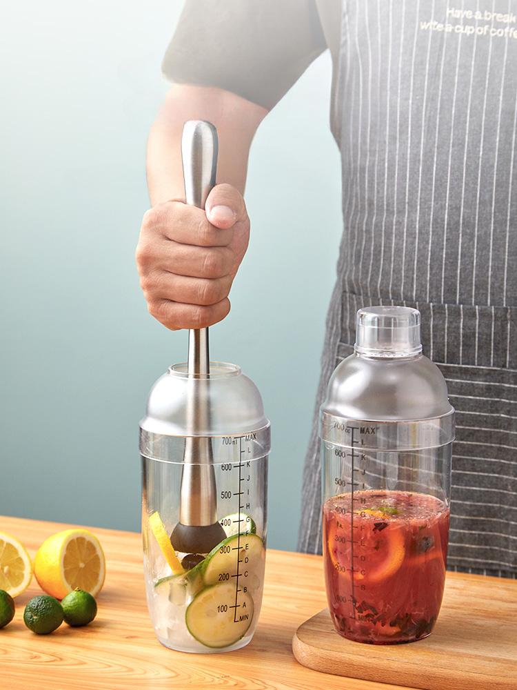Shaker Cup with Scale Beat Lemon Fruit Tea Drink Milk Tea Shop Special Production Tool Set Thickened Heat-resisting Shaker Cup