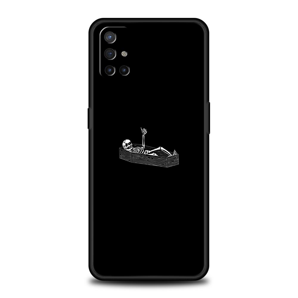 Чехол для телефона для OnePlus 12 11 10 9 Pro 9T 12R 10R 9R 9RT 10T 8T 8 7 6T 7T Nord 2T CE 2 5G N200 N10 N100 Мягкий чехол Смешной скелет
