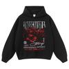 Oversized Streetwear Hoodie Men Women Vintage Washed Cotton Graphic Print Loose Fit Crewneck Hooded Styles