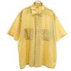 Stephens 60s Vintage Check Pattern Short Sleeve Shirt XL Yellow Men's Used