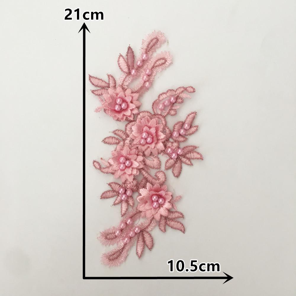 Воротник из полиэстерового кружева с искусственным жемчугом, ручная работа, 3D кружево для самостоятельного изготовления.