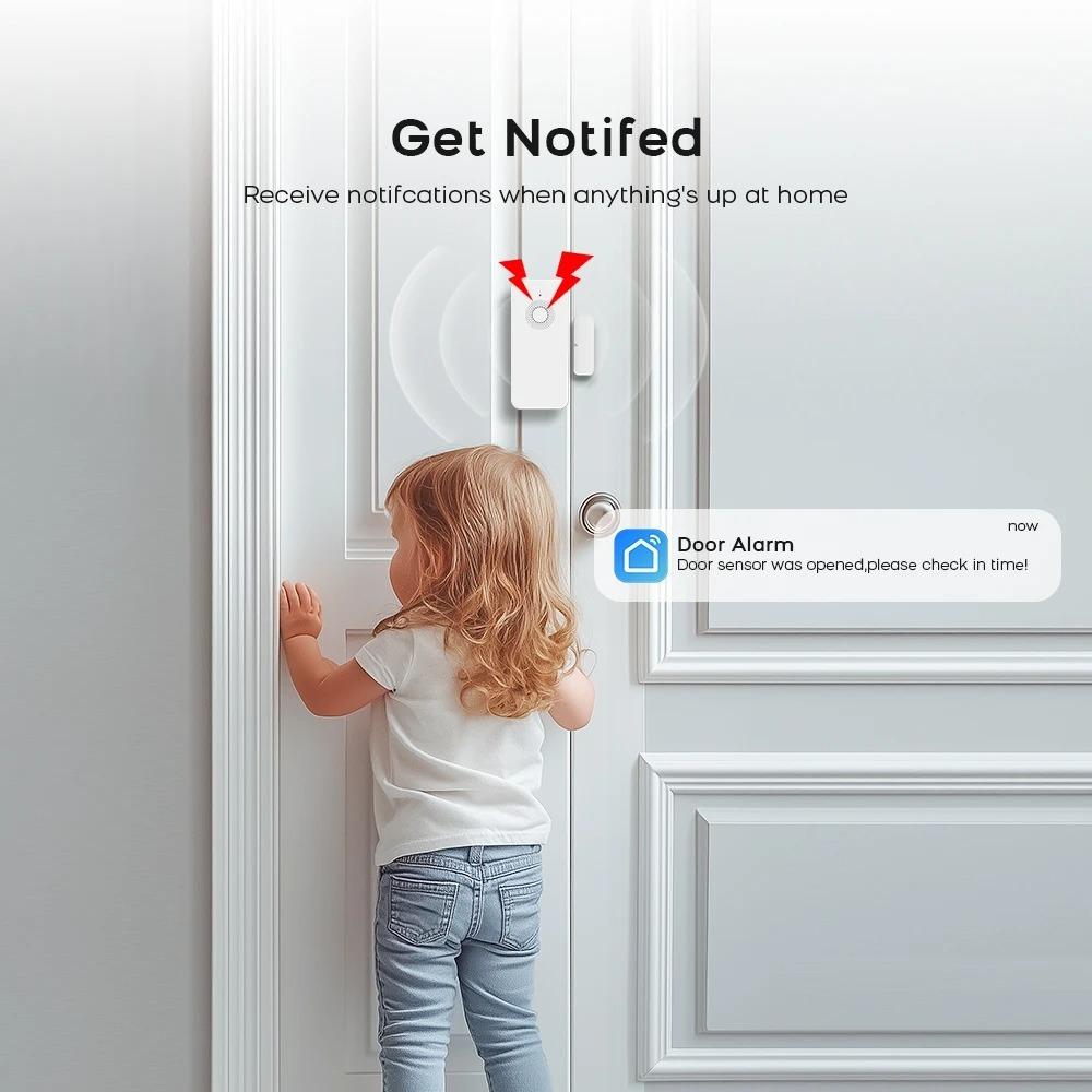 Alarm System Zigbee Door Window Detector Open Closed Detection Magnetic Burglar Alarm Office