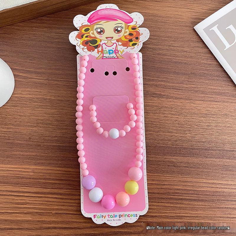 Детский милый мультяшный браслет-цепочка с подвесками-фруктами и Счастливым Драконом - Подарочная коробка на День Рождения