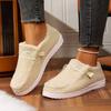 New 2025 Women's Cotton Shoes Winter Flat Bottom Slip-On Casual Comfortable Boots Warm Round Toe Leisure Style