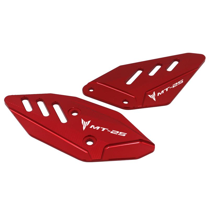 Motorcycle FootPeg Footrest Rear Set Heel Plates Guard Protector For Yamaha MT03 R3 MT25 R25 Accessories MT-03 MT-25 YZF R3